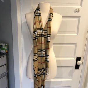 Plaid pashmina scarf